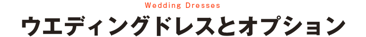 ウエディングドレスとオプション